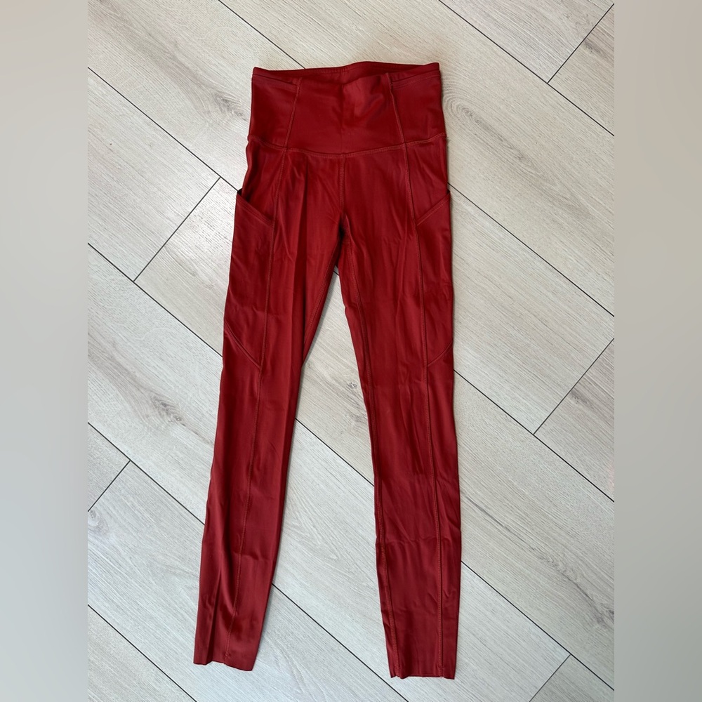 Lululemon Fast and Free Leggings in Lava